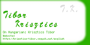 tibor krisztics business card